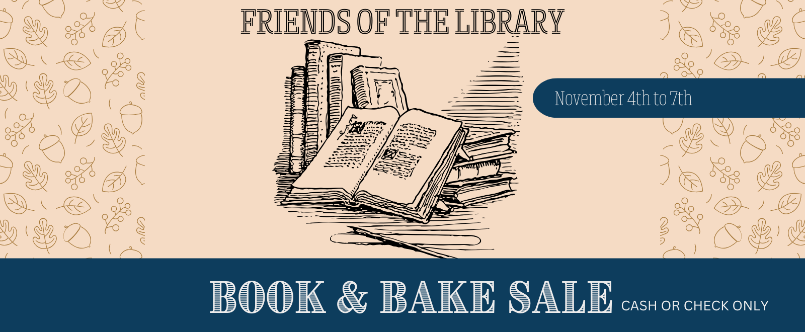 book and bake sale